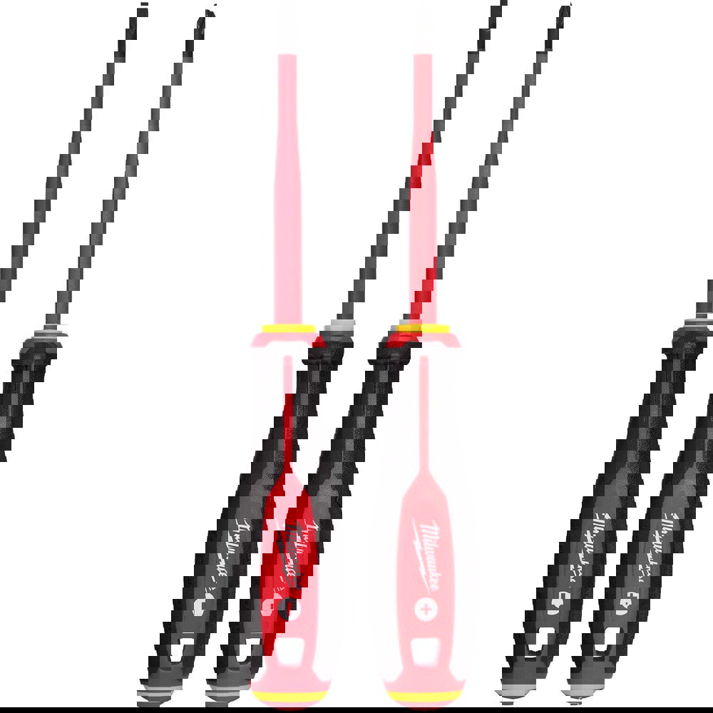 Screwdriver Sets; Screwdriver Types Included: Cabinet; Philips ; Container Type: None ; Tether Style: Tether Capable ; Finish: Matte ; Number Of Pieces: 2 ; Insulated: Yes